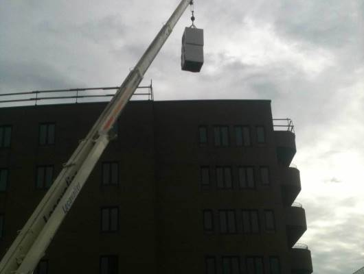 Image de travaux sur un toit plat immeuble
